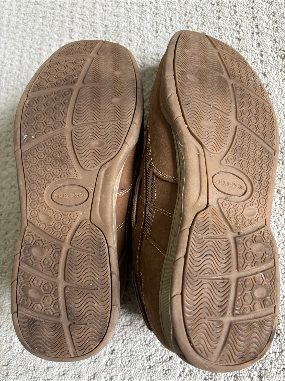 G.H. Bass & Co. Tan Brown Leather Men’s Boat Shoes Size 12